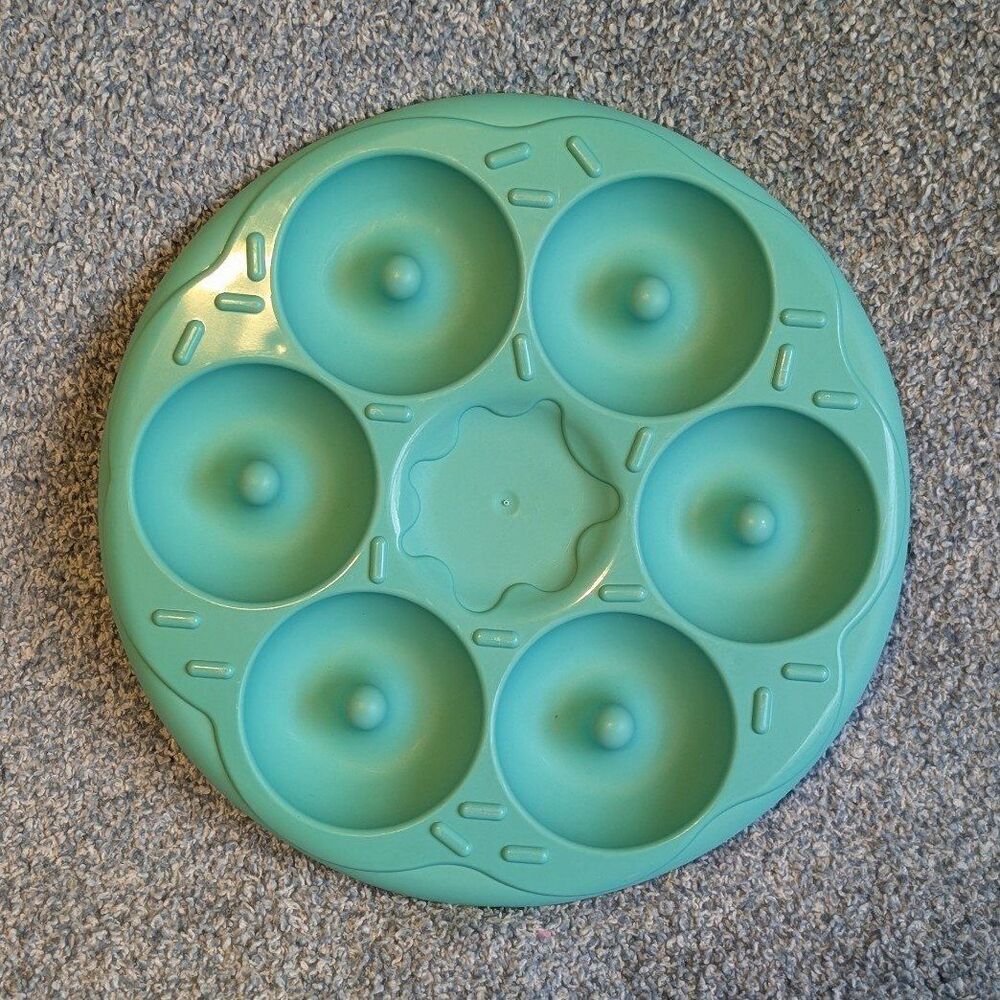 Nordic Ware Teal Microwave 6 Cavity Mini Donut Bites Bakeware Pan